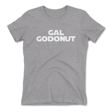 Gal Godonut Womens T-Shirt in Heather Grey color